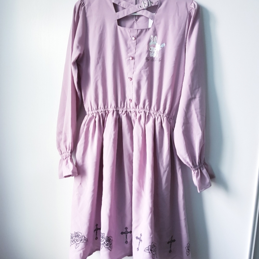 NWT Liz Lisa My Melody Lizmelo Hello Kitty Collaboration Long Sleeve Pink Dress
